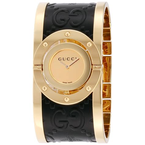 vintage gucci gold bangle watch